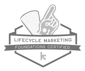 Lifecycle Marketing Foundations Certified badge!